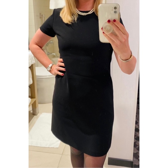 Theory Admiral Crepe Black Sheath Dress - Picture 2 of 6